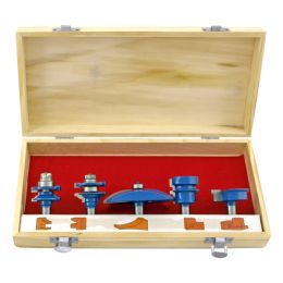 5 - pc. Industrial 1/2" Shank OGEE Cutter Router Bit Set - Neiko Tools