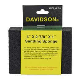 80 Grit 4" x 2.88" x 1" Sanding Sponge - Davidson