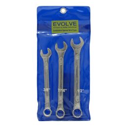 Evolve - 3 pc. Combination Spanner Wrench - SAE Standard