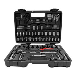 GearHead - 120 pc. SAE and Metric Socket Set with 3-in-1 Ratchet Handle - #GH5641