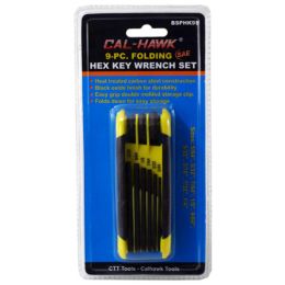 9-pc. Folding Hex Key Wrench Set - SAE