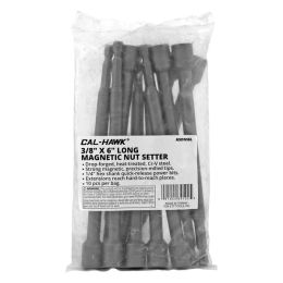 10 - pc. Cal-Hawk 3/8" x 6" Long Magnetic Nut-Setter